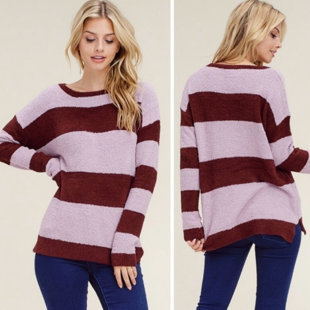 Berber striped super soft sweater